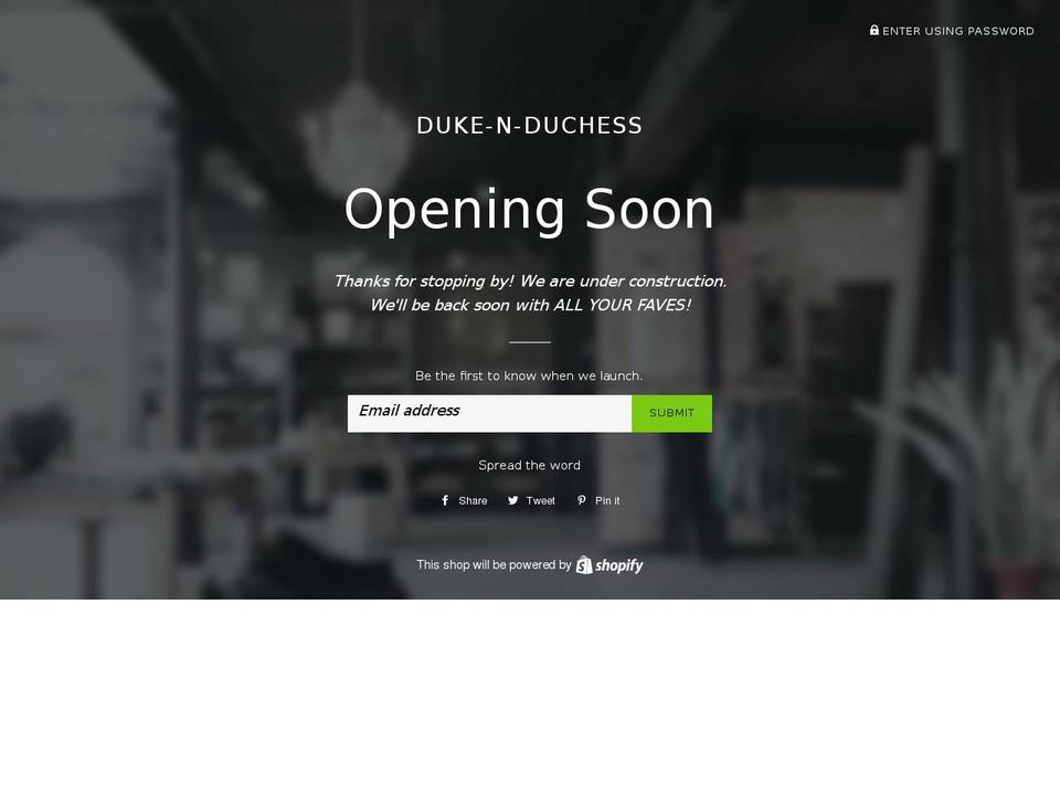 duke-n-duchess.com shopify website screenshot