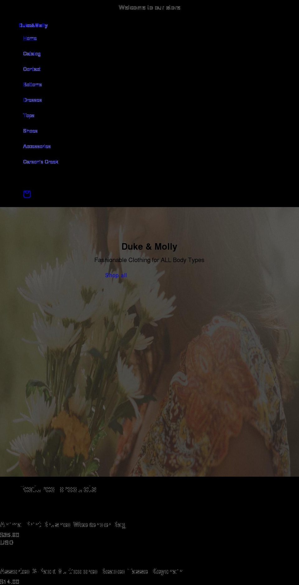 dukeandmolly.com shopify website screenshot