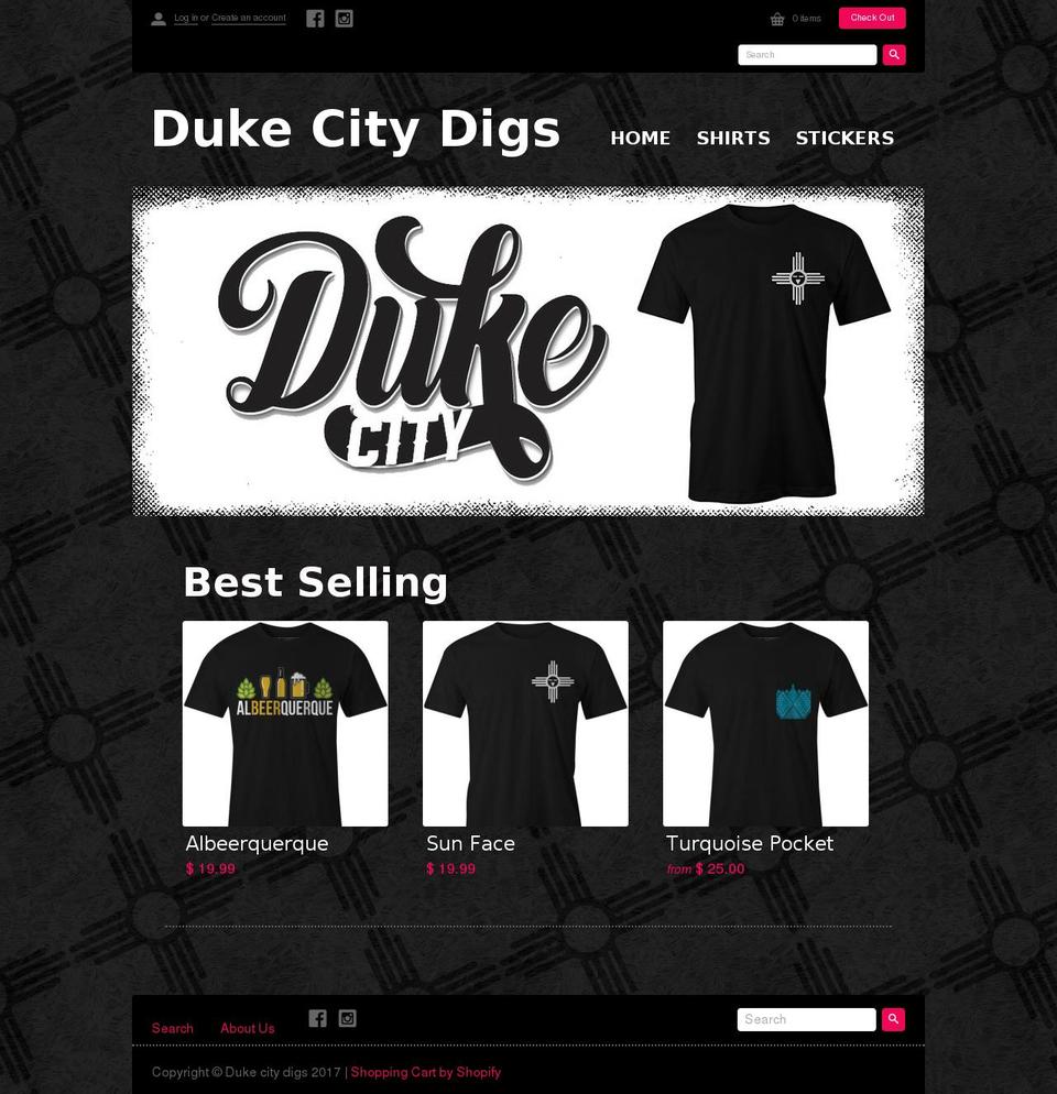 Diverse Shopify theme site example dukecitydigs.com