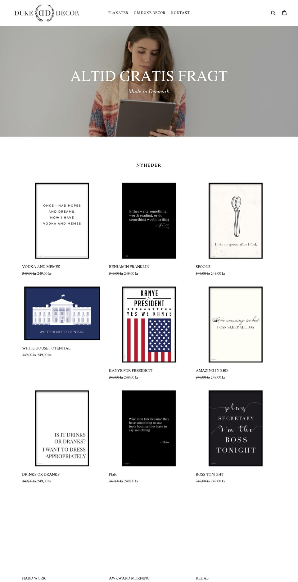 dukedecor.com — Shopify storefront screenshot