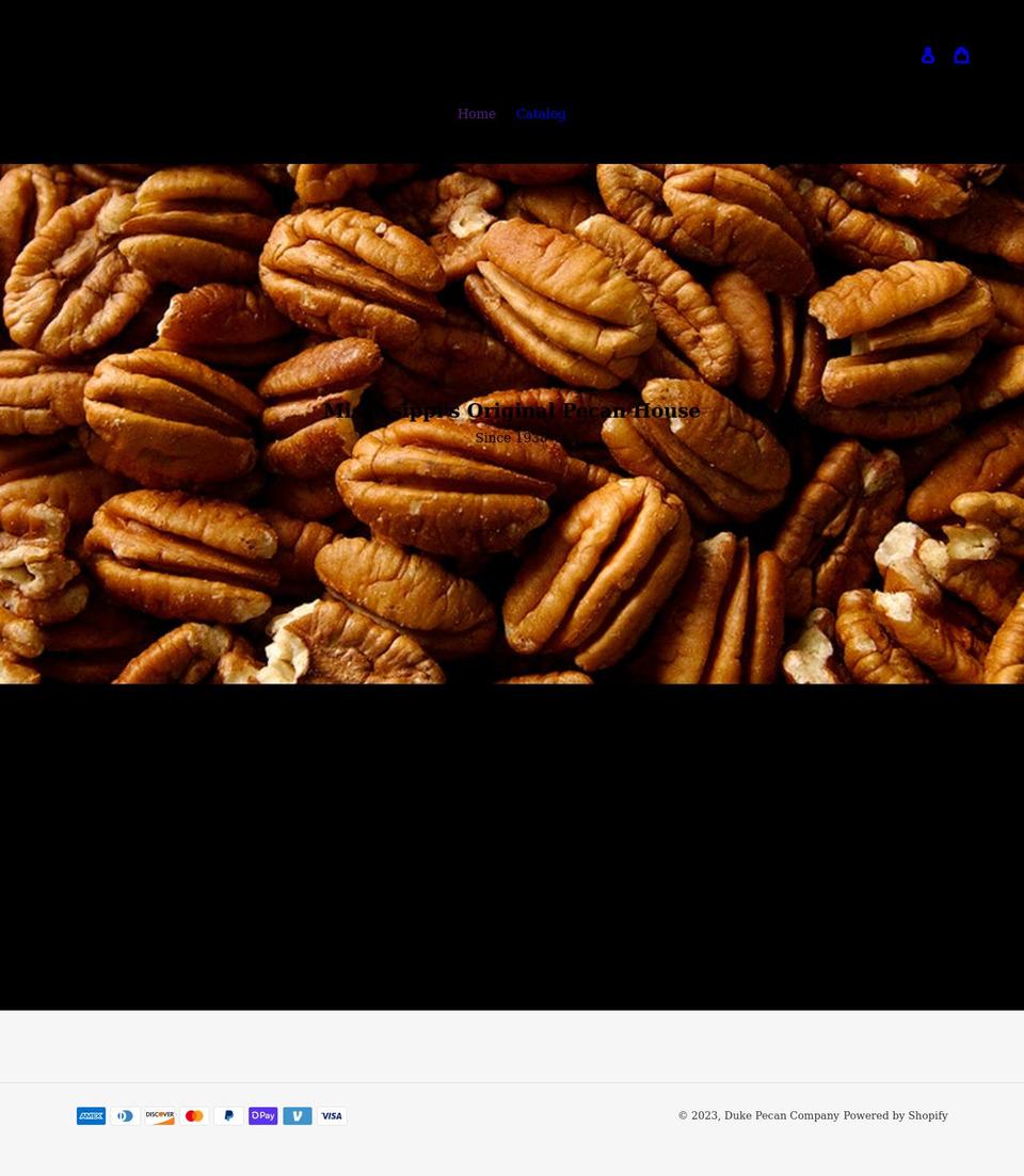 dukepecan.com shopify website screenshot