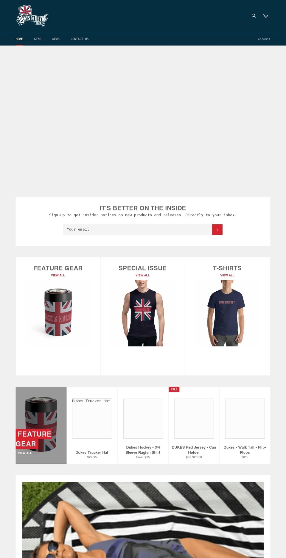dukeshockey.ca shopify website screenshot