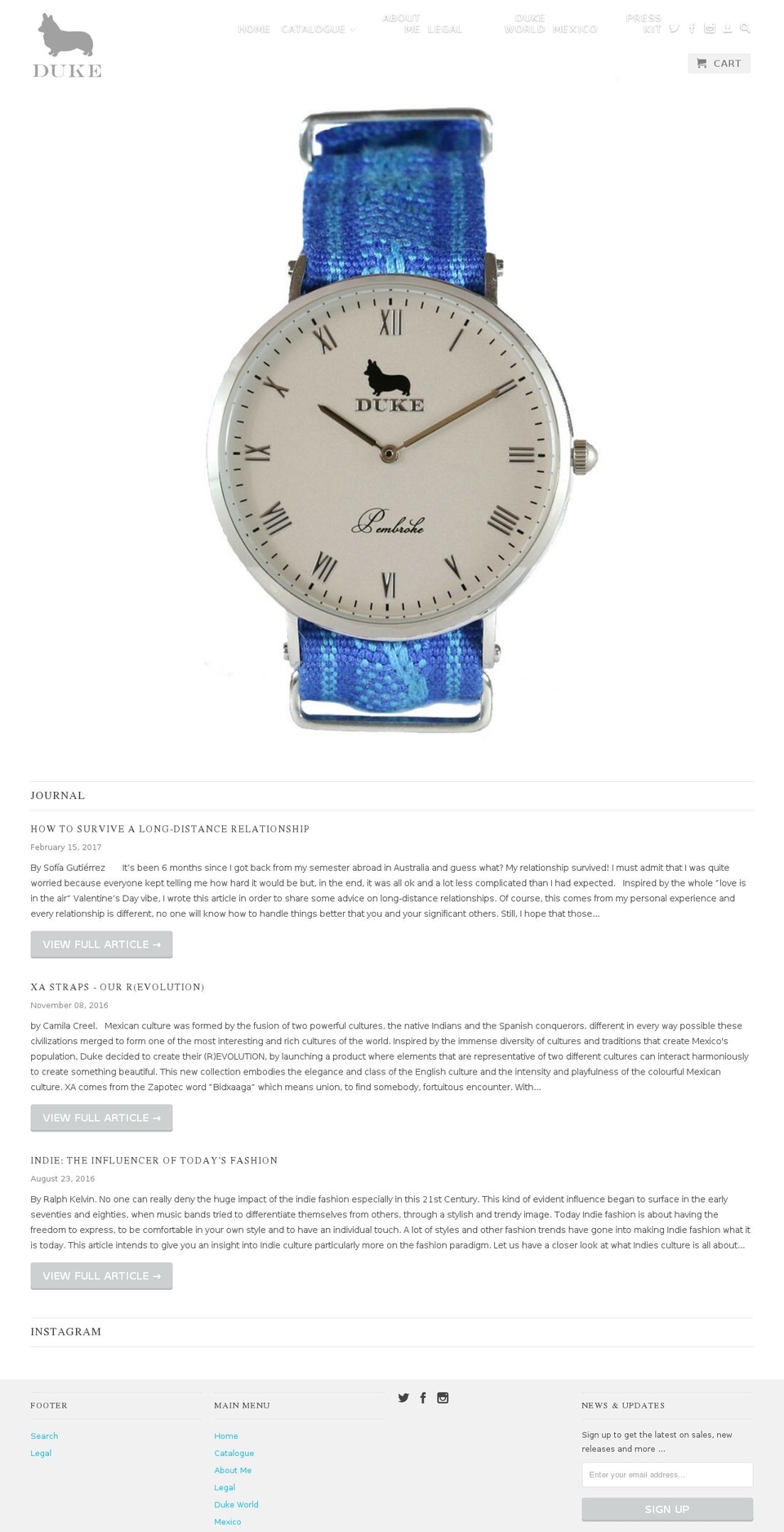 duketimepieces.com shopify website screenshot