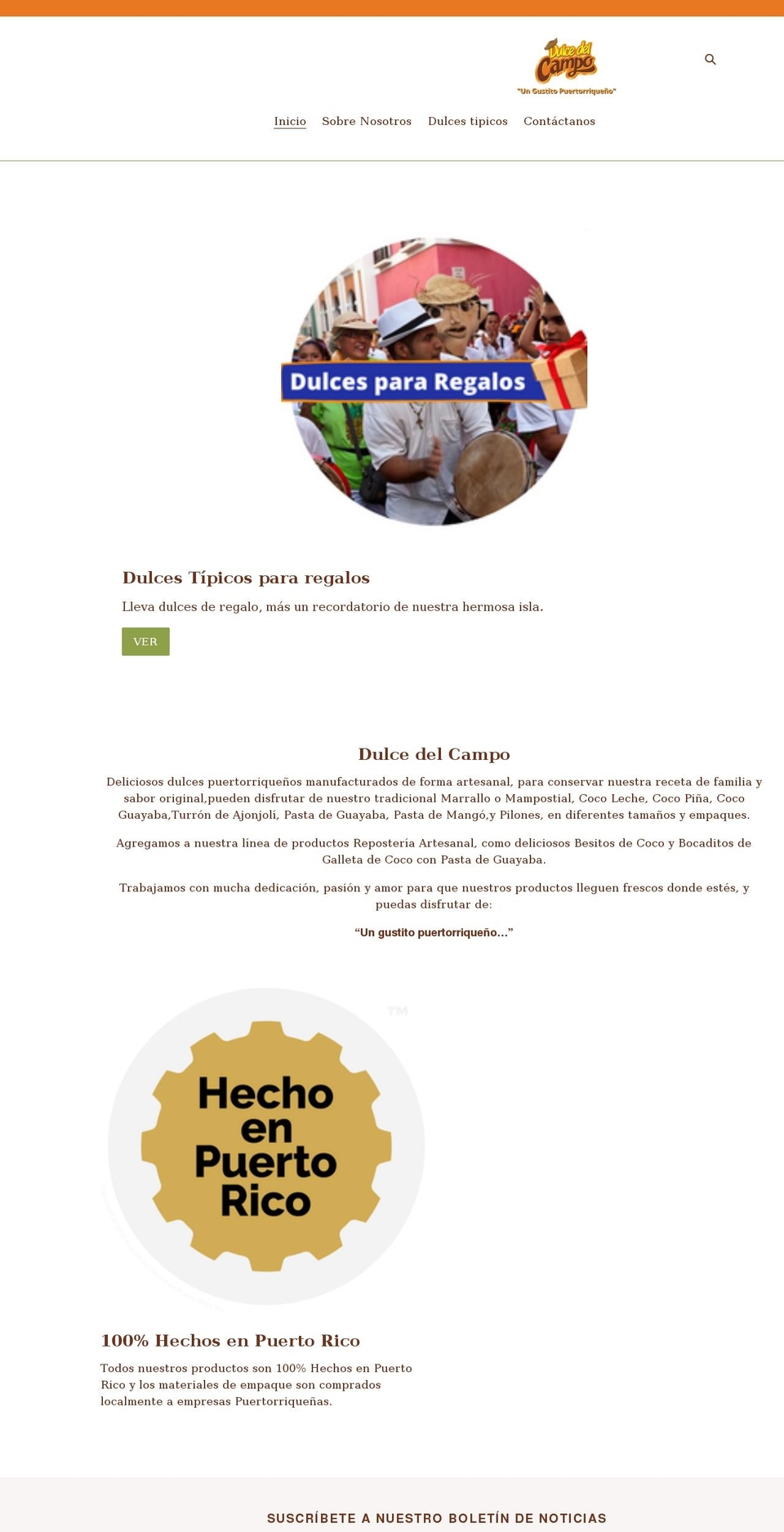 dulcedelcampopr.com shopify website screenshot