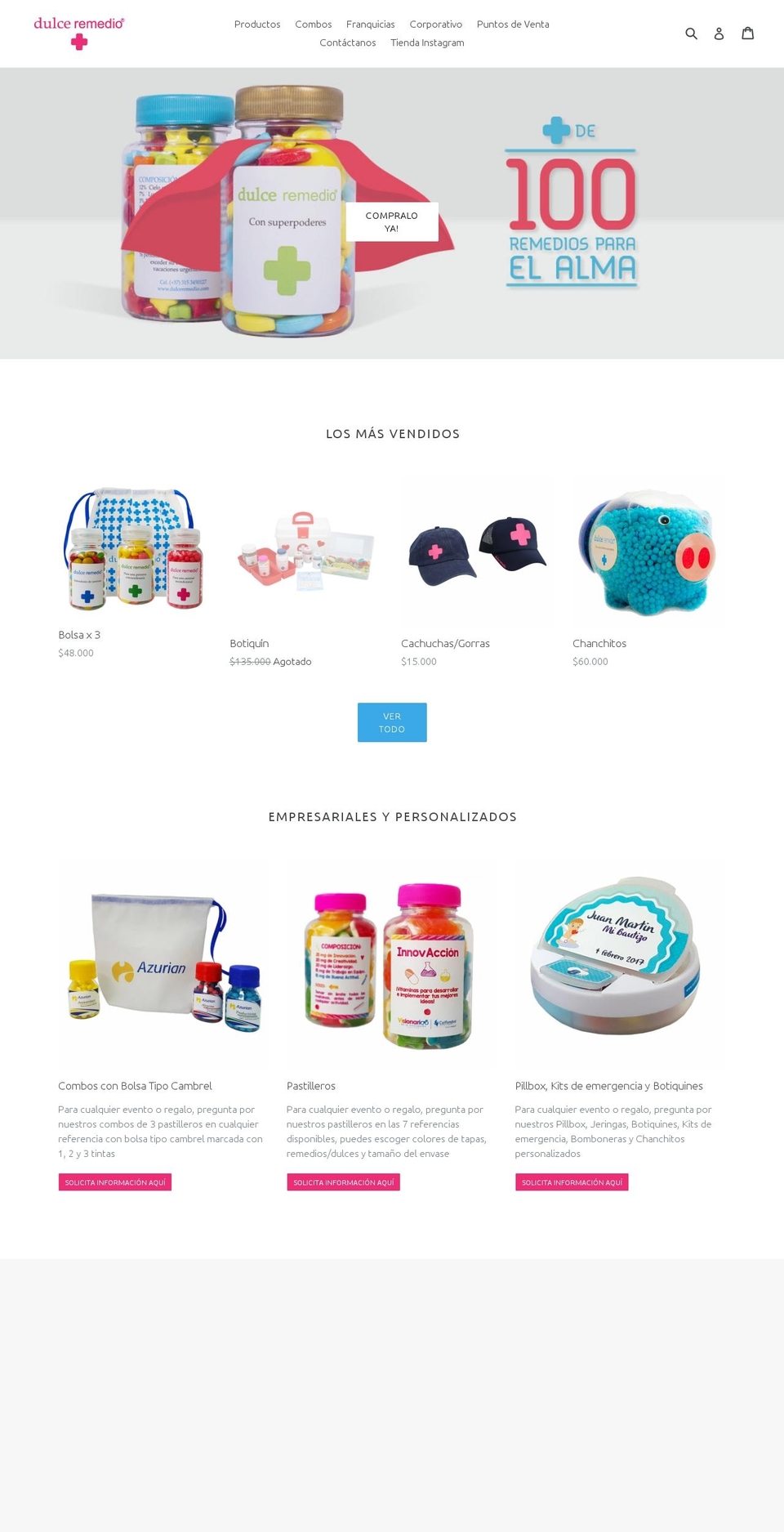 dulceremedio.com shopify website screenshot