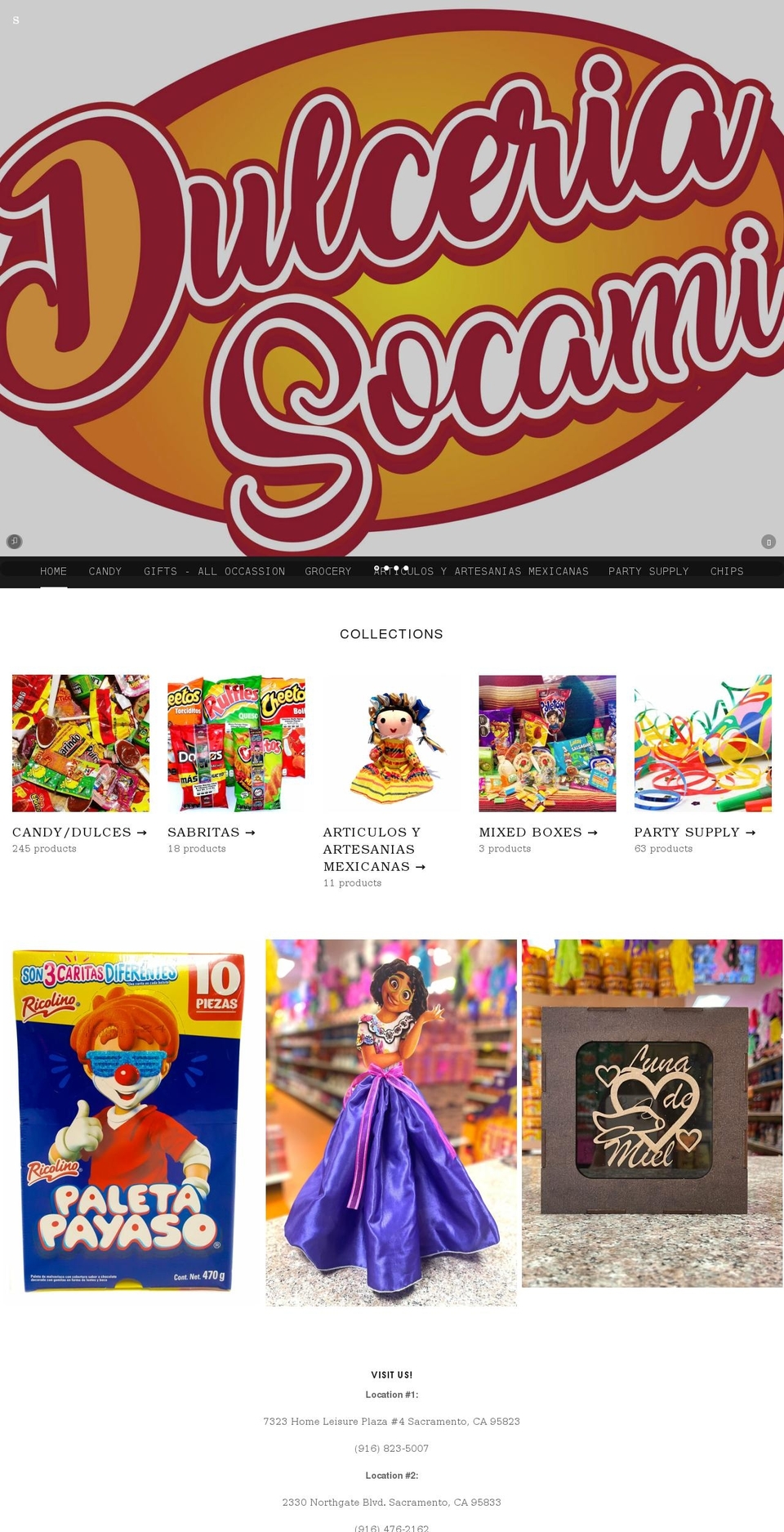 dulceriasocami.com shopify website screenshot