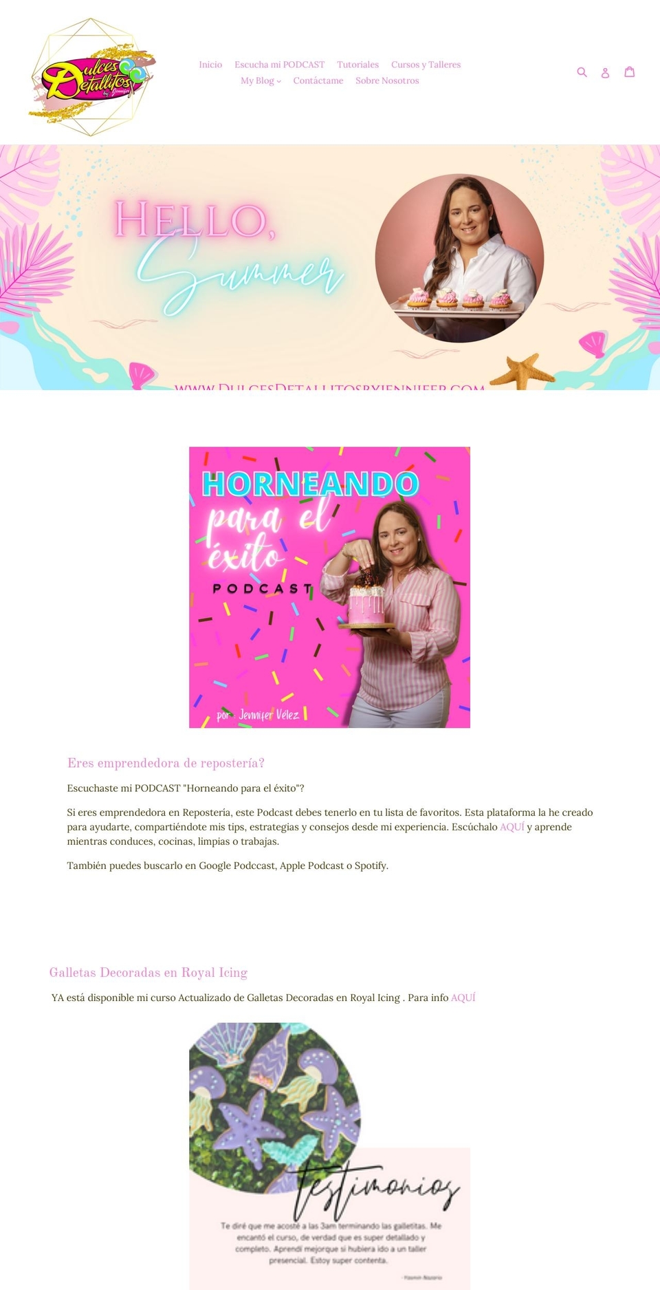 dulcesdetallitosbyjennifer.com shopify website screenshot