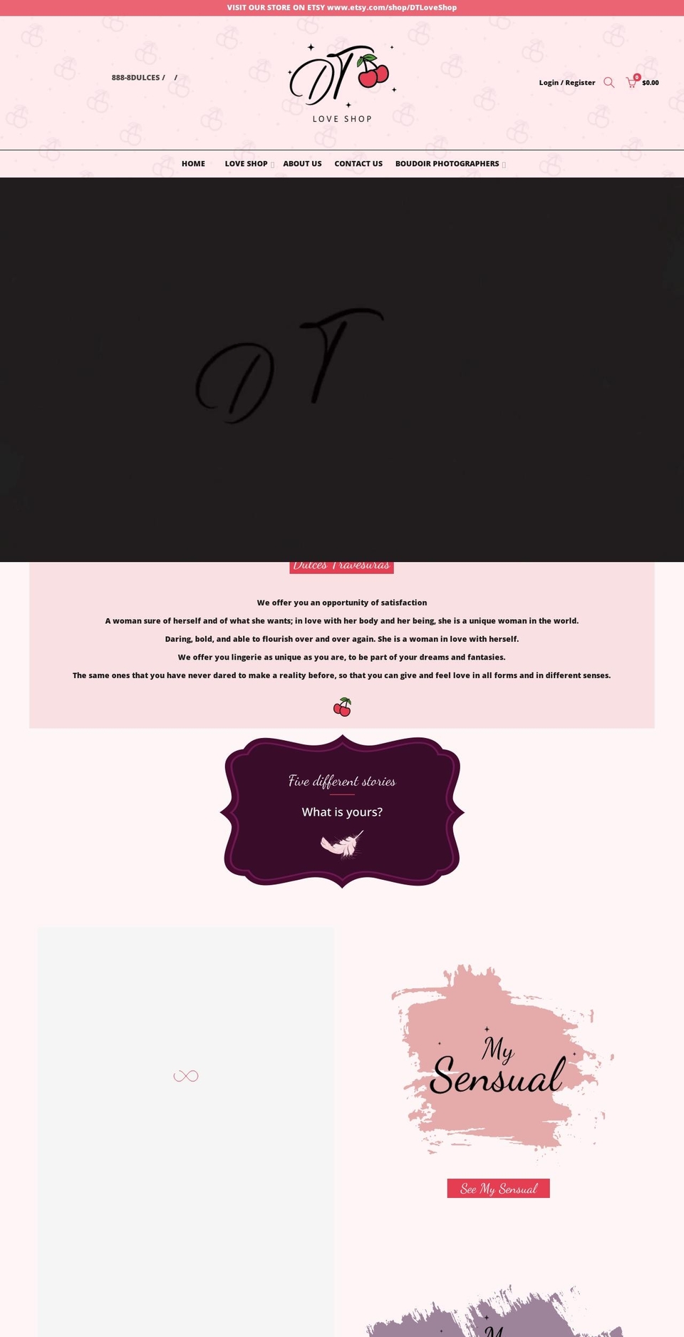 dulcestravesuras.com shopify website screenshot