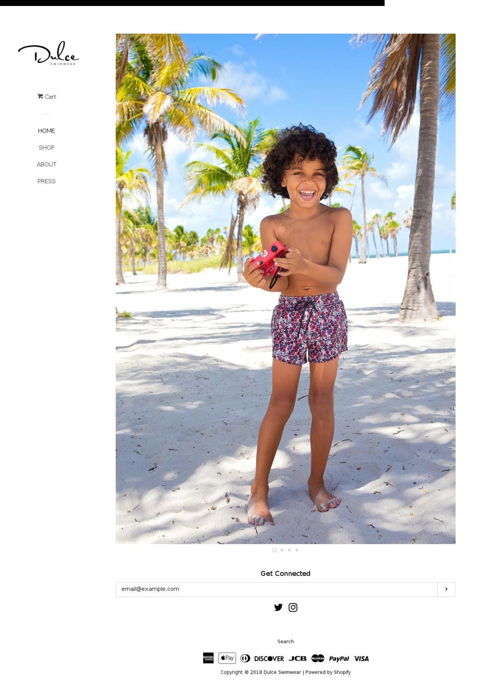 dulceswimwear.com — Shopify storefront screenshot