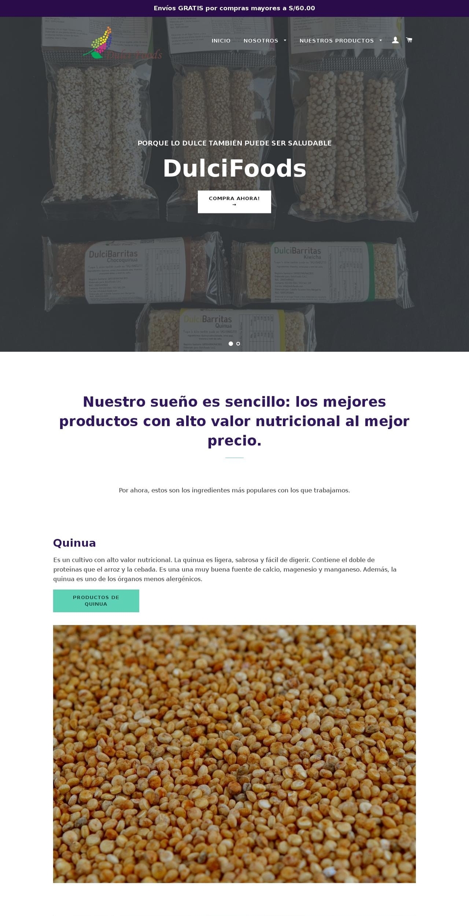 dulcifoods.com — Shopify storefront screenshot