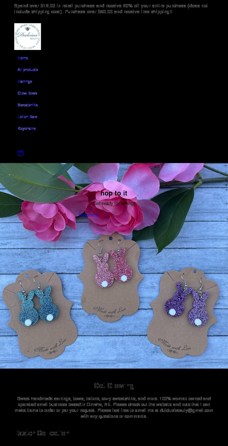 dulciusbeauty.com shopify website screenshot