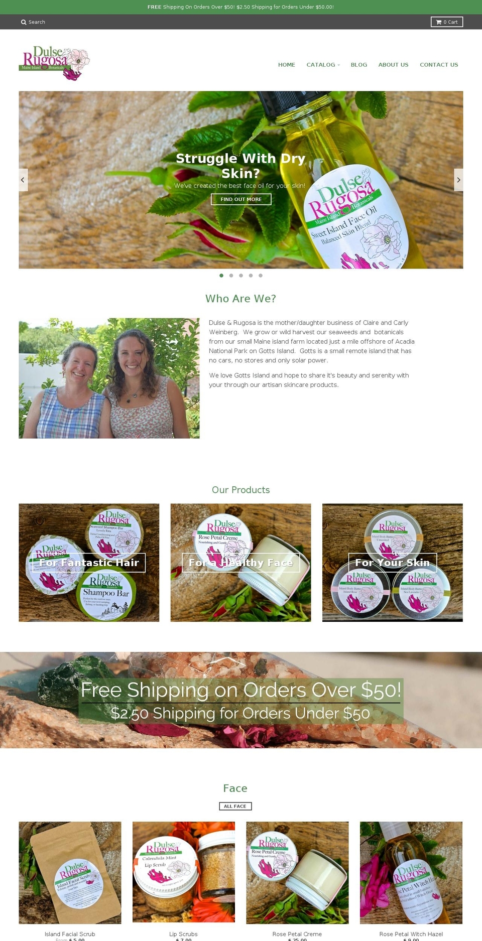 dulseandrugosa.com shopify website screenshot