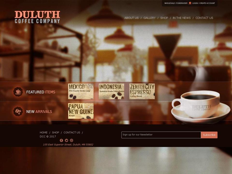 duluthcoffeecompany.com shopify website screenshot