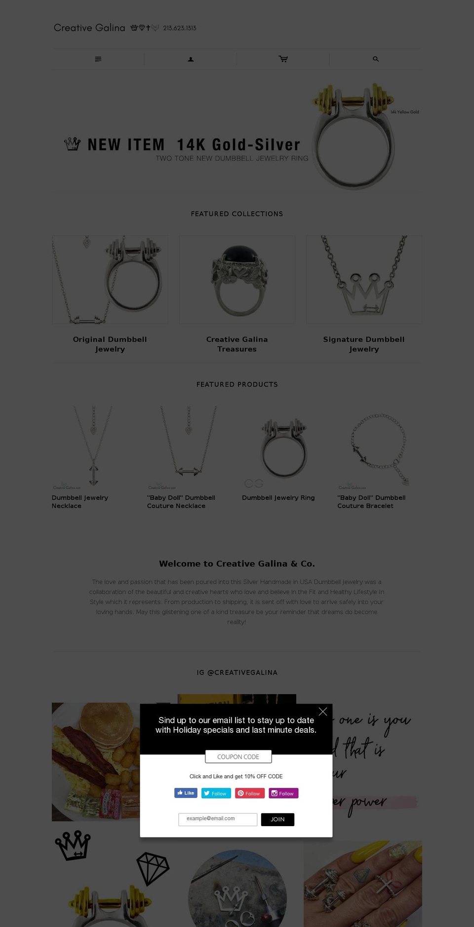 dumbbellcouture.com — Shopify storefront screenshot