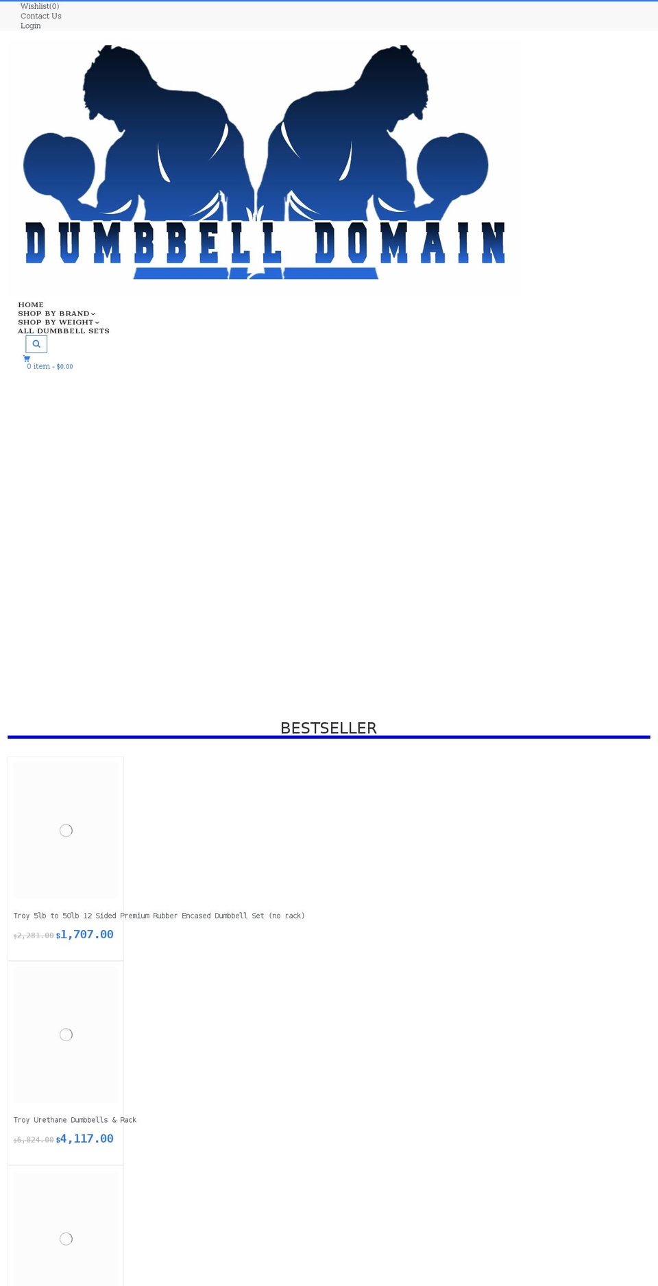 dumbbelldomain.com shopify website screenshot