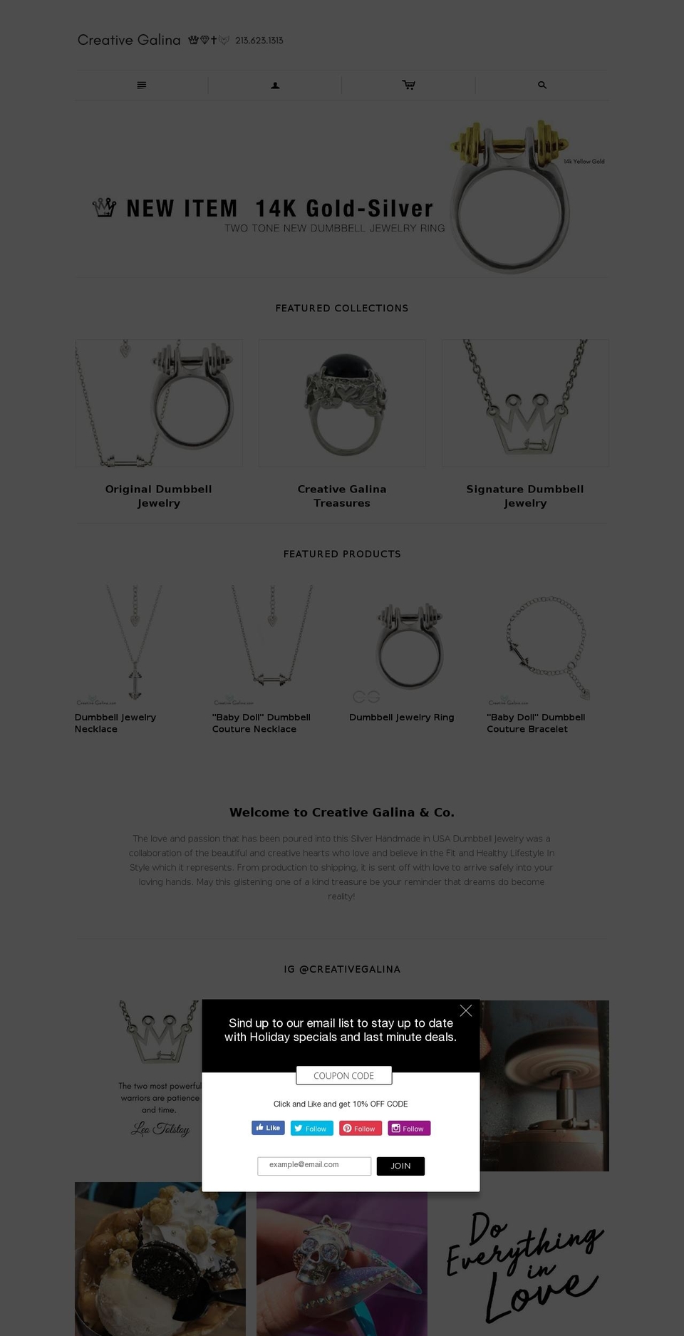 dumbbellqueen.com — Shopify storefront screenshot