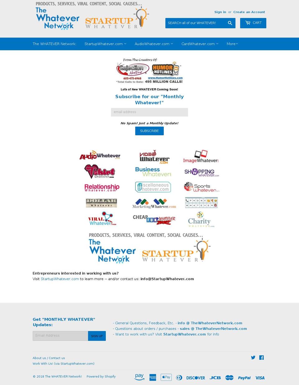 dumbwhatever.com shopify website screenshot