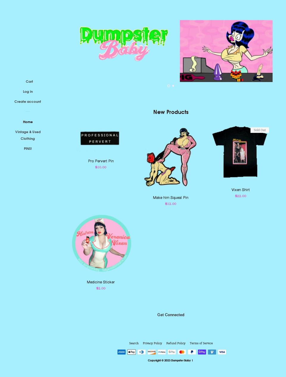 dumpsterbaby.com shopify website screenshot