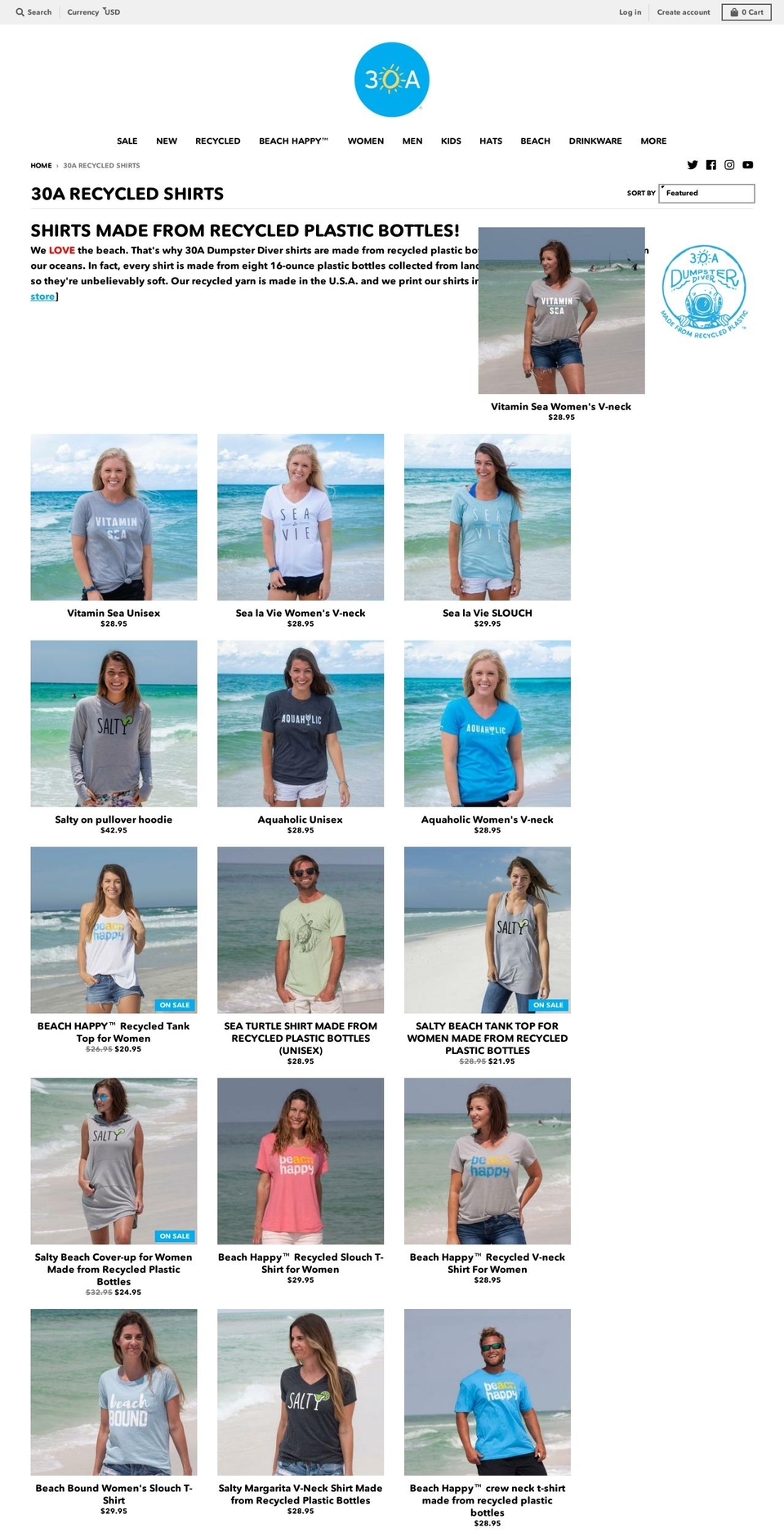 dumpsterdivershirts.com — Shopify storefront screenshot