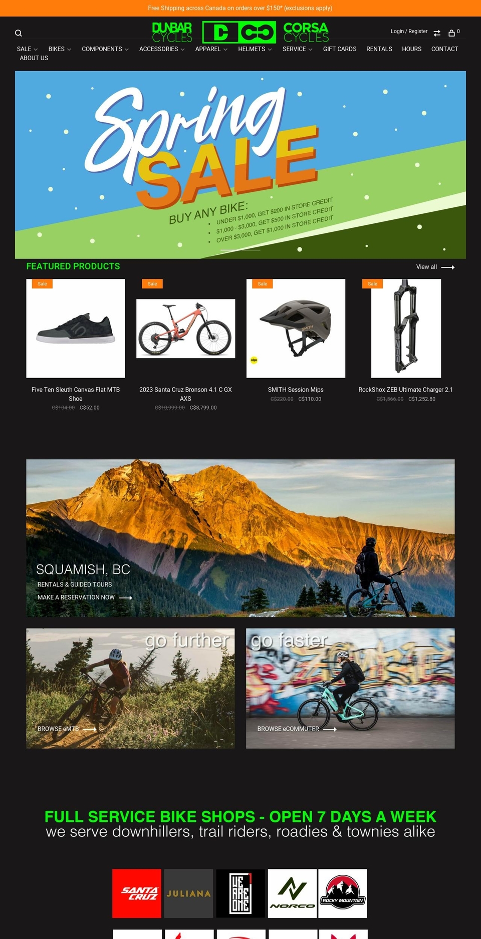 May 15 Theme Shopify theme site example dunbarcycles.com