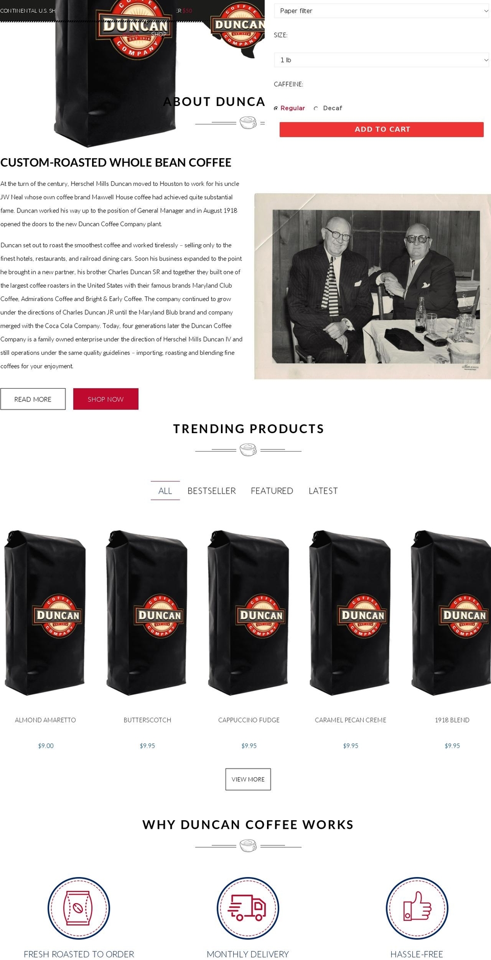 duncanathome.com shopify website screenshot