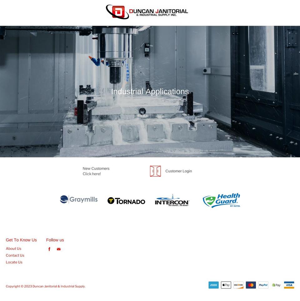 duncanjanitorial.com shopify website screenshot