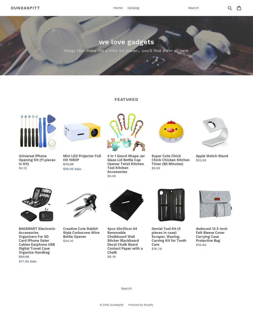 dundaspitt.com shopify website screenshot