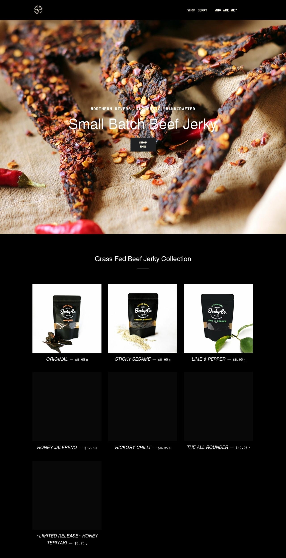 dundonsjerkyco.com shopify website screenshot