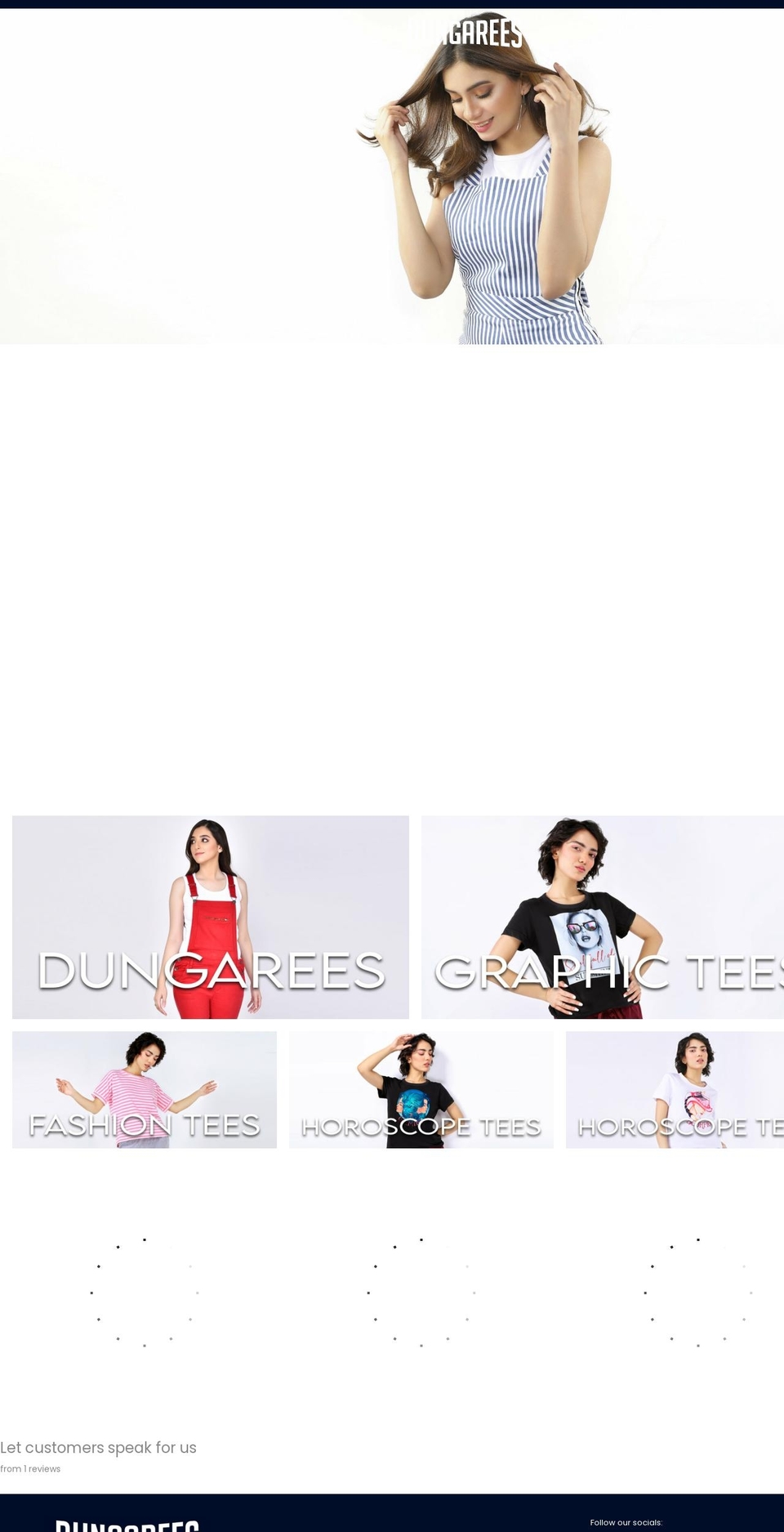 dungarees.com.pk shopify website screenshot