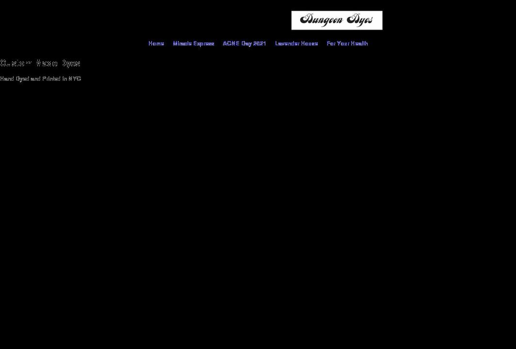 dungeondyesnyc.com shopify website screenshot