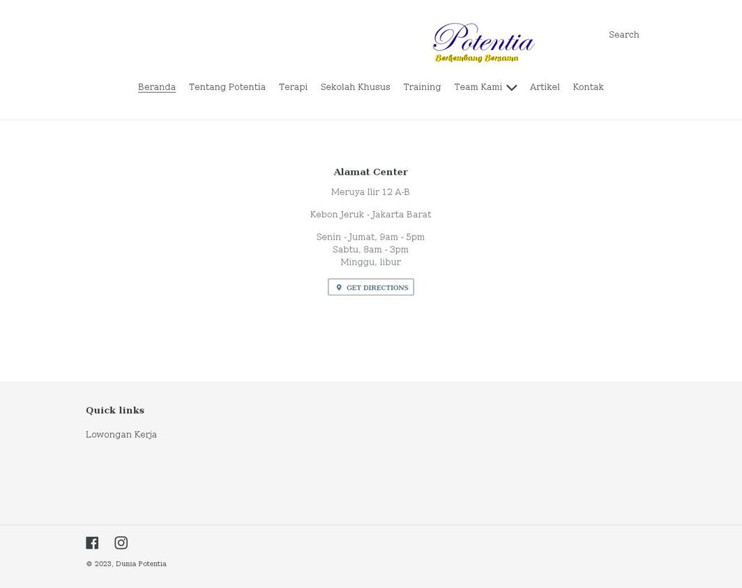 duniapotentia.com shopify website screenshot