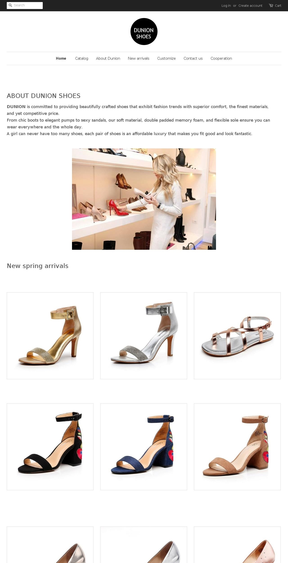dunion.com shopify website screenshot