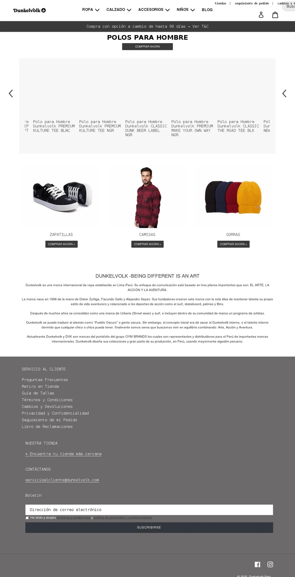 dunkelvolk.com shopify website screenshot