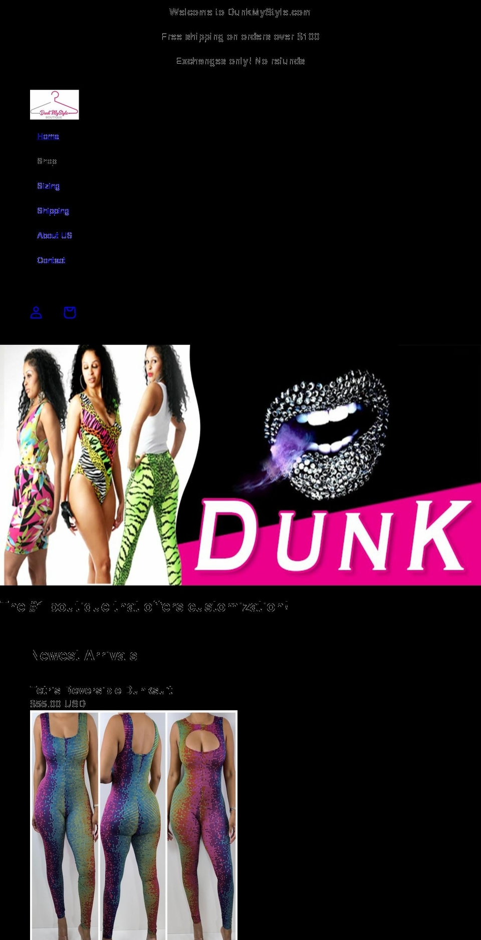 dunkmystyle.com shopify website screenshot