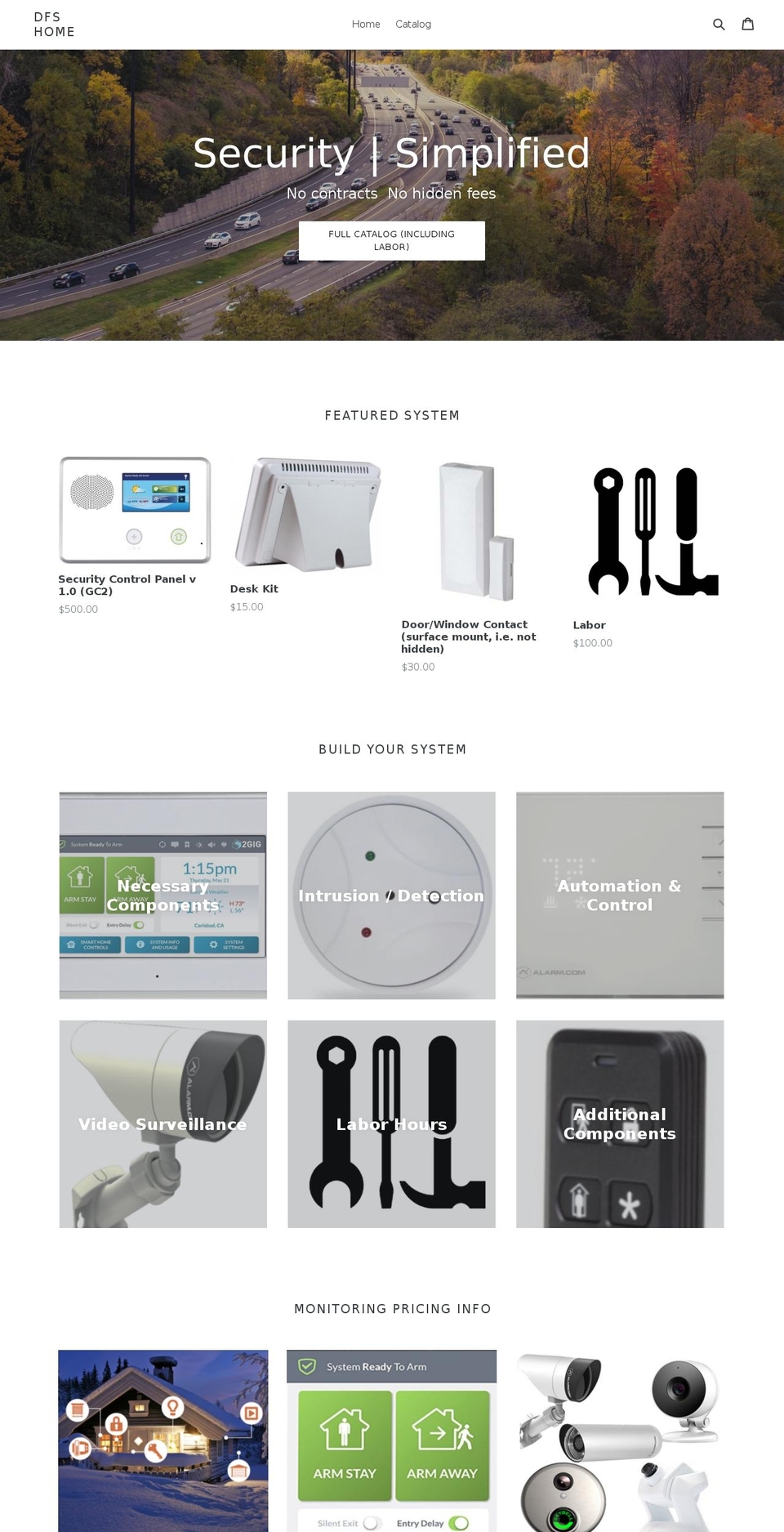 dunksecurity.com — Shopify storefront screenshot