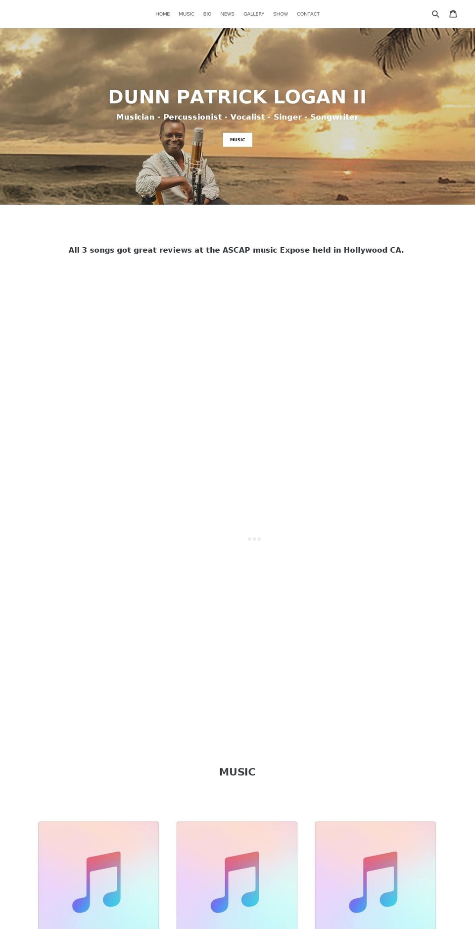 dunnloganii.com — Shopify storefront screenshot