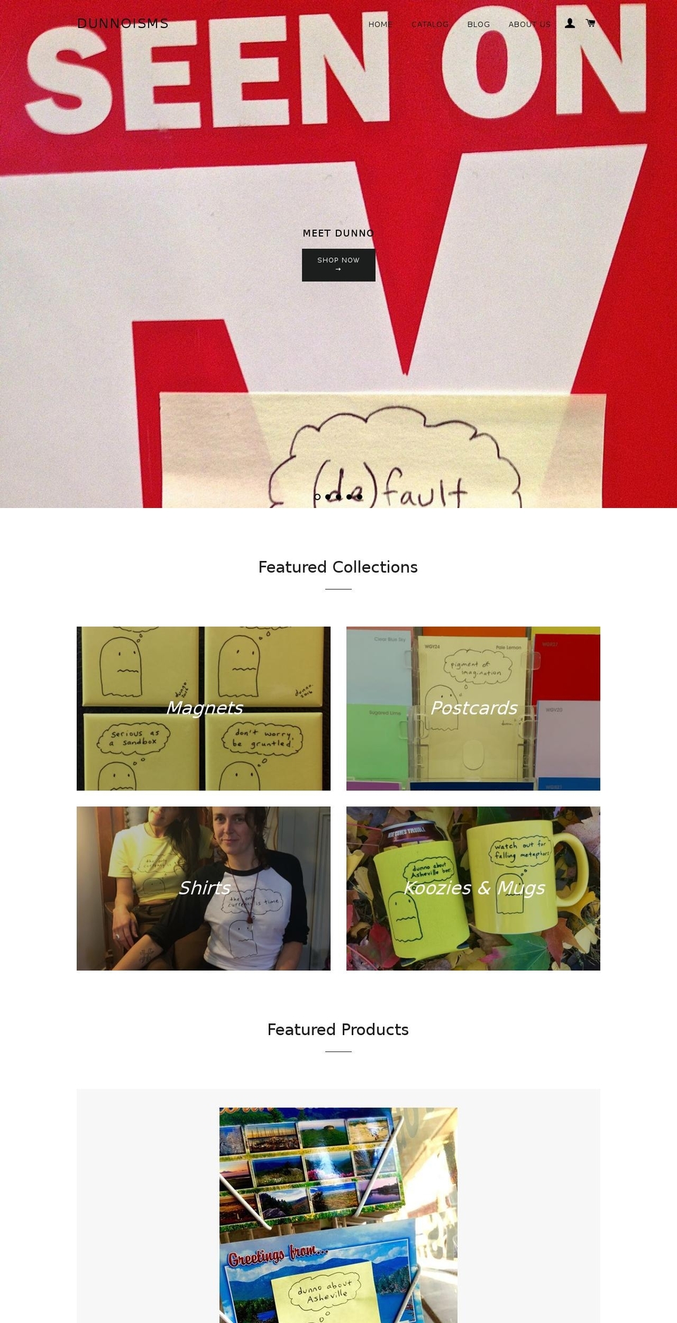 dunnoisms.com shopify website screenshot