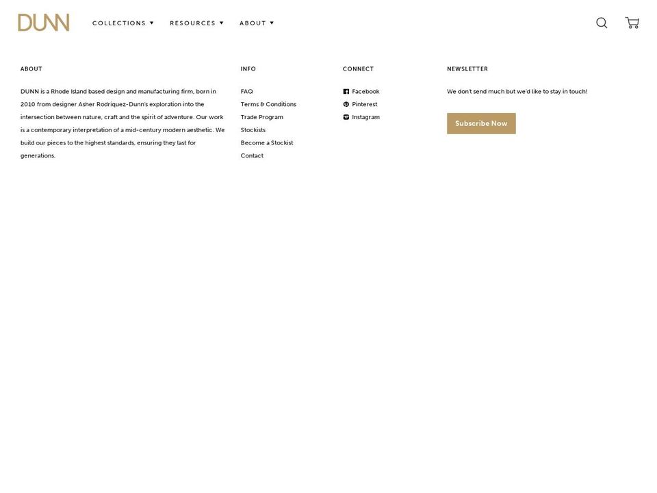 dunnstudios.org shopify website screenshot