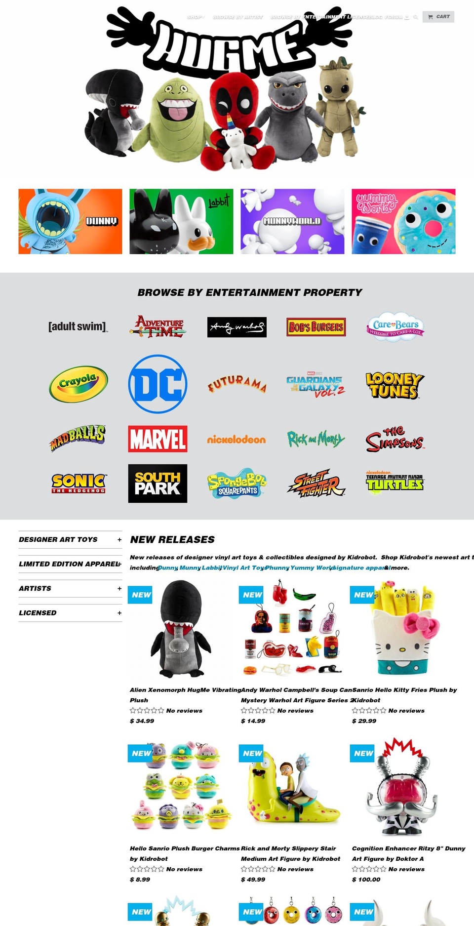 Kidrobot-Kickass-Theme-July-2018 Shopify theme site example dunnys.com