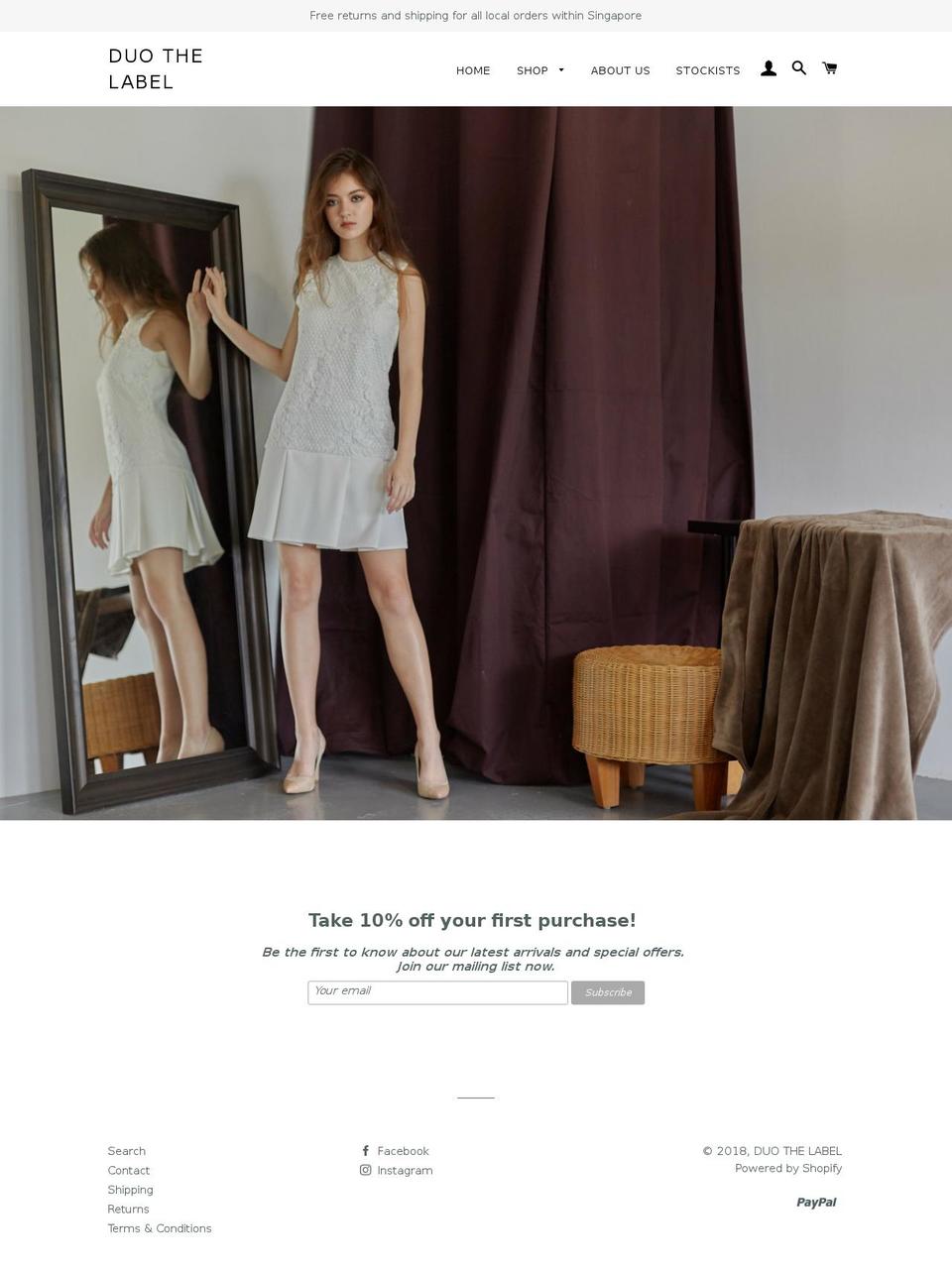 duo-the-label.com — Shopify storefront screenshot
