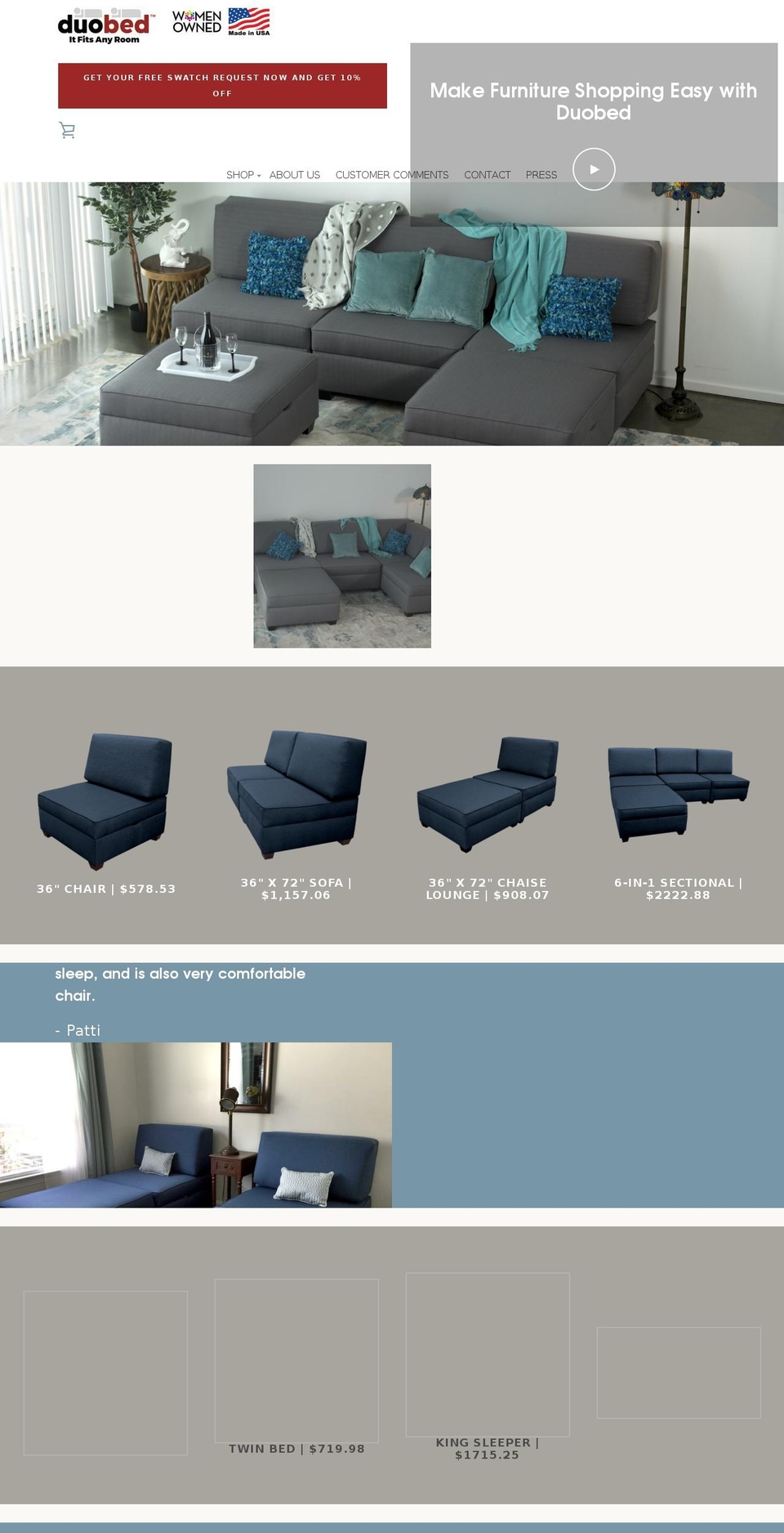 duobedstore.com — Shopify storefront screenshot