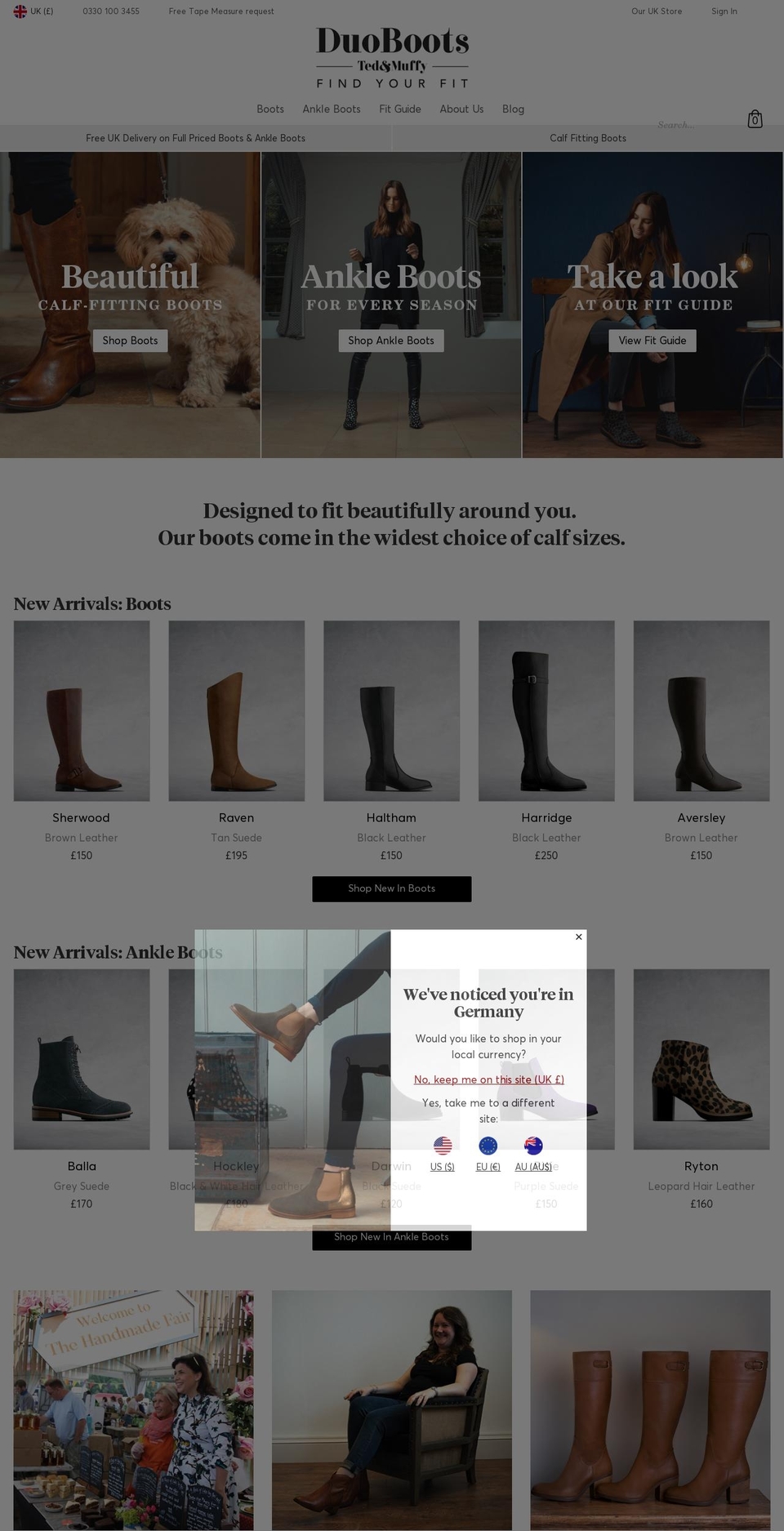 duoboots.be shopify website screenshot