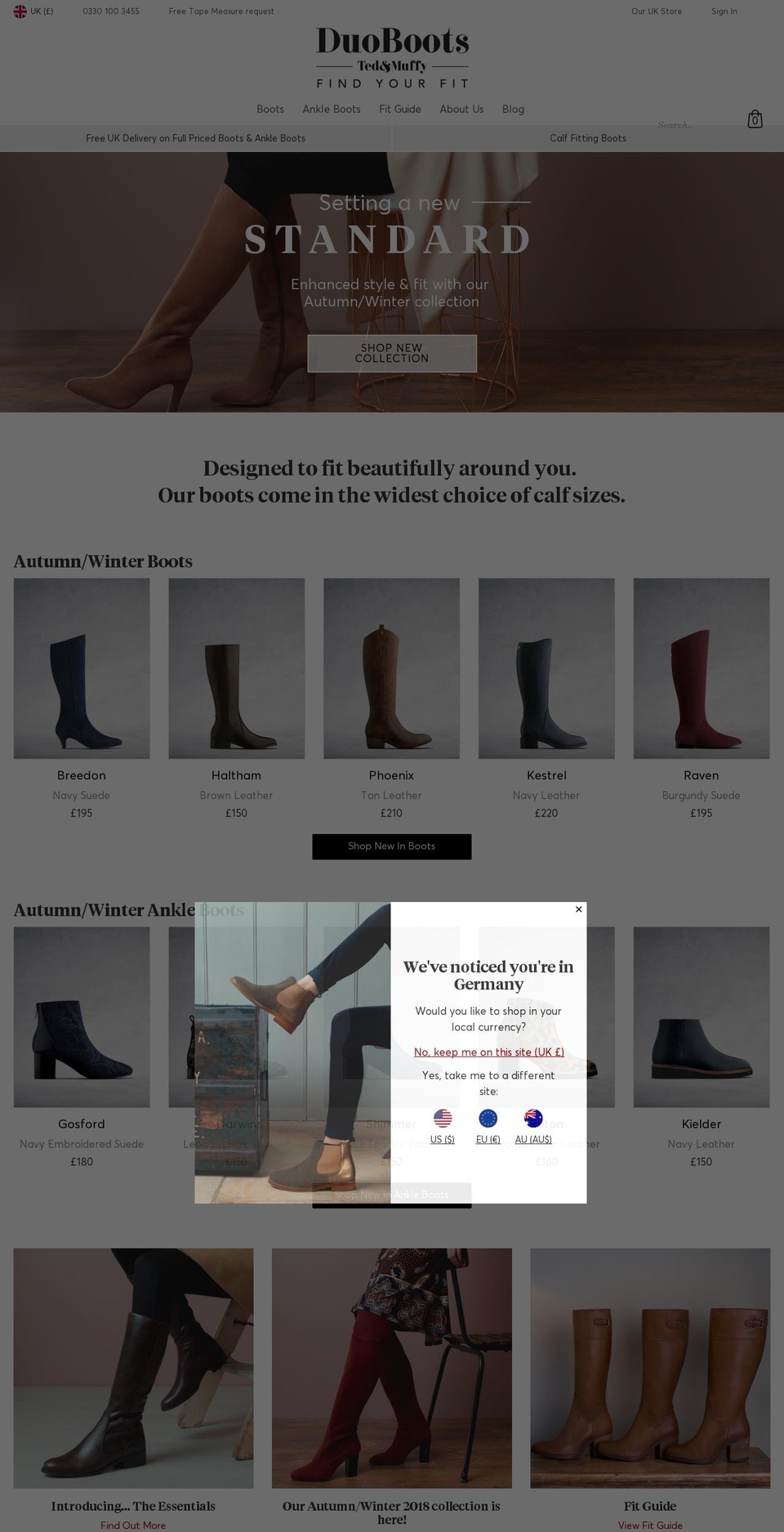 duoboots.net shopify website screenshot