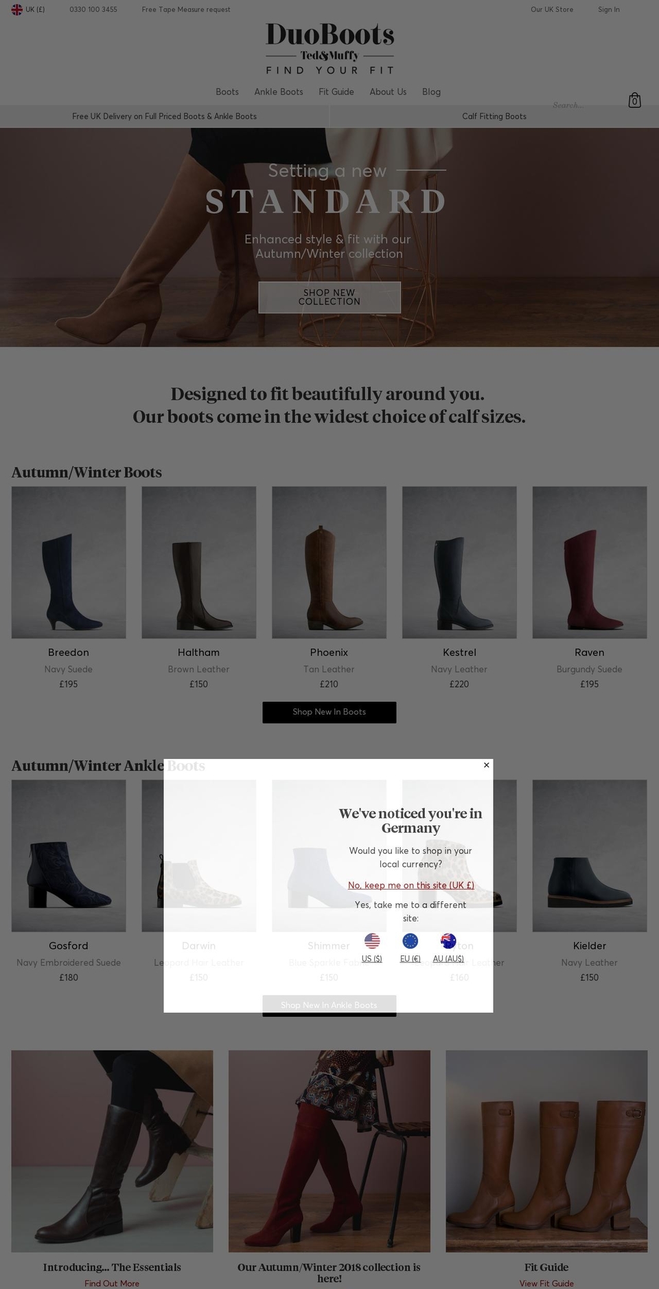 duoboots.shoes shopify website screenshot
