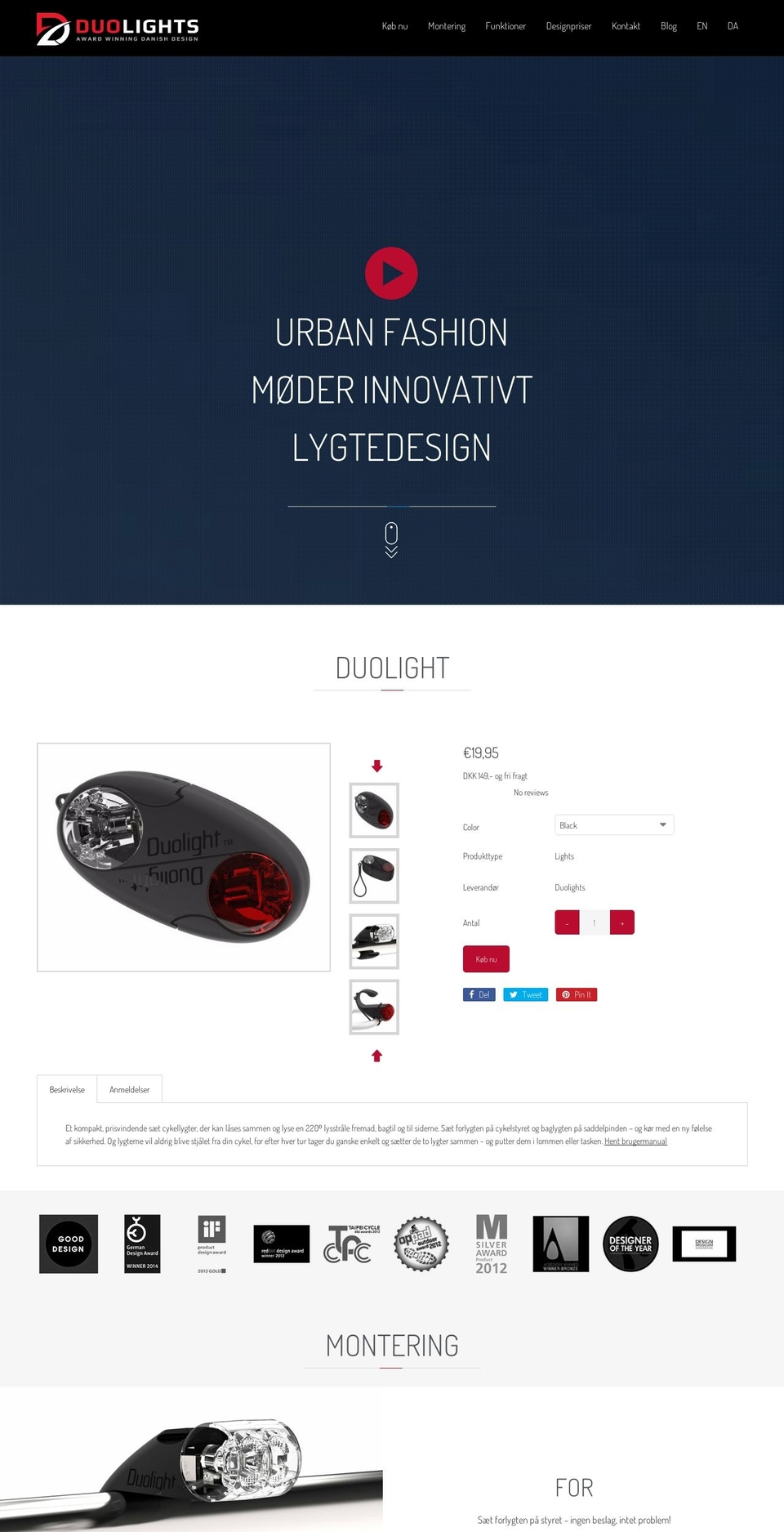 duolights.dk shopify website screenshot