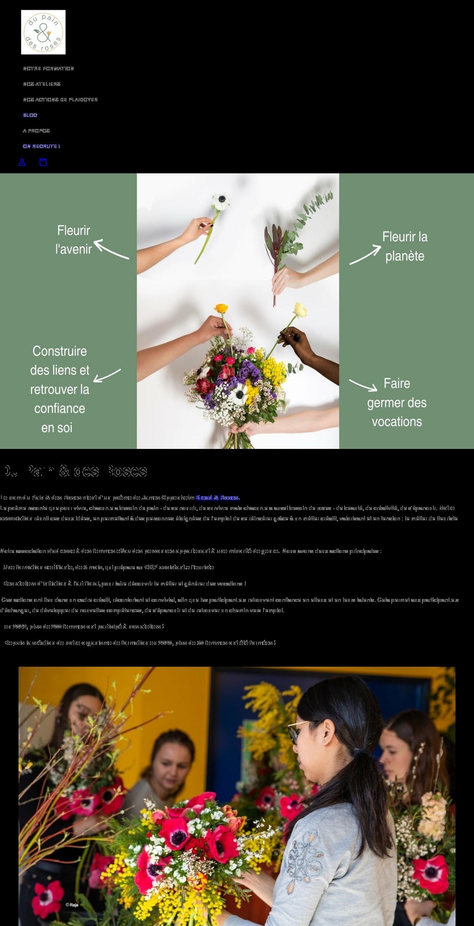 dupainetdesroses.org shopify website screenshot