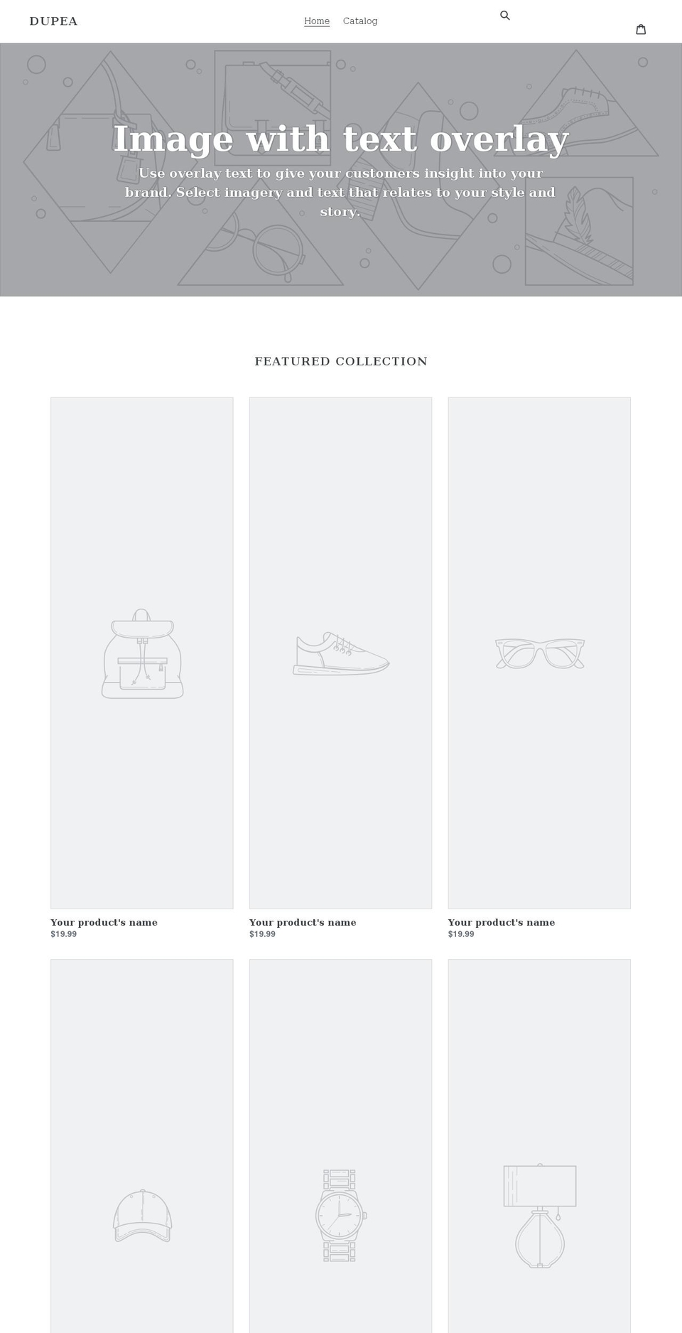 dupea.com shopify website screenshot