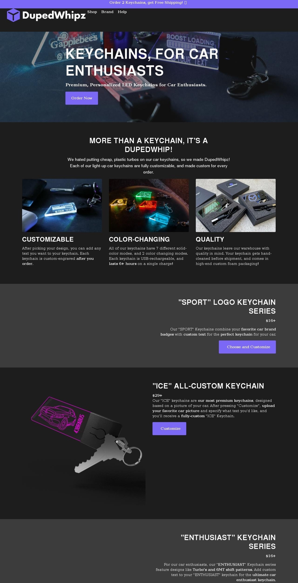 dupedwhipz.com shopify website screenshot