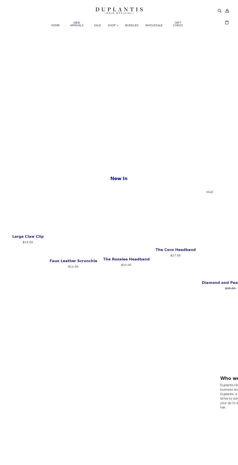 duplantishairofficial.com shopify website screenshot