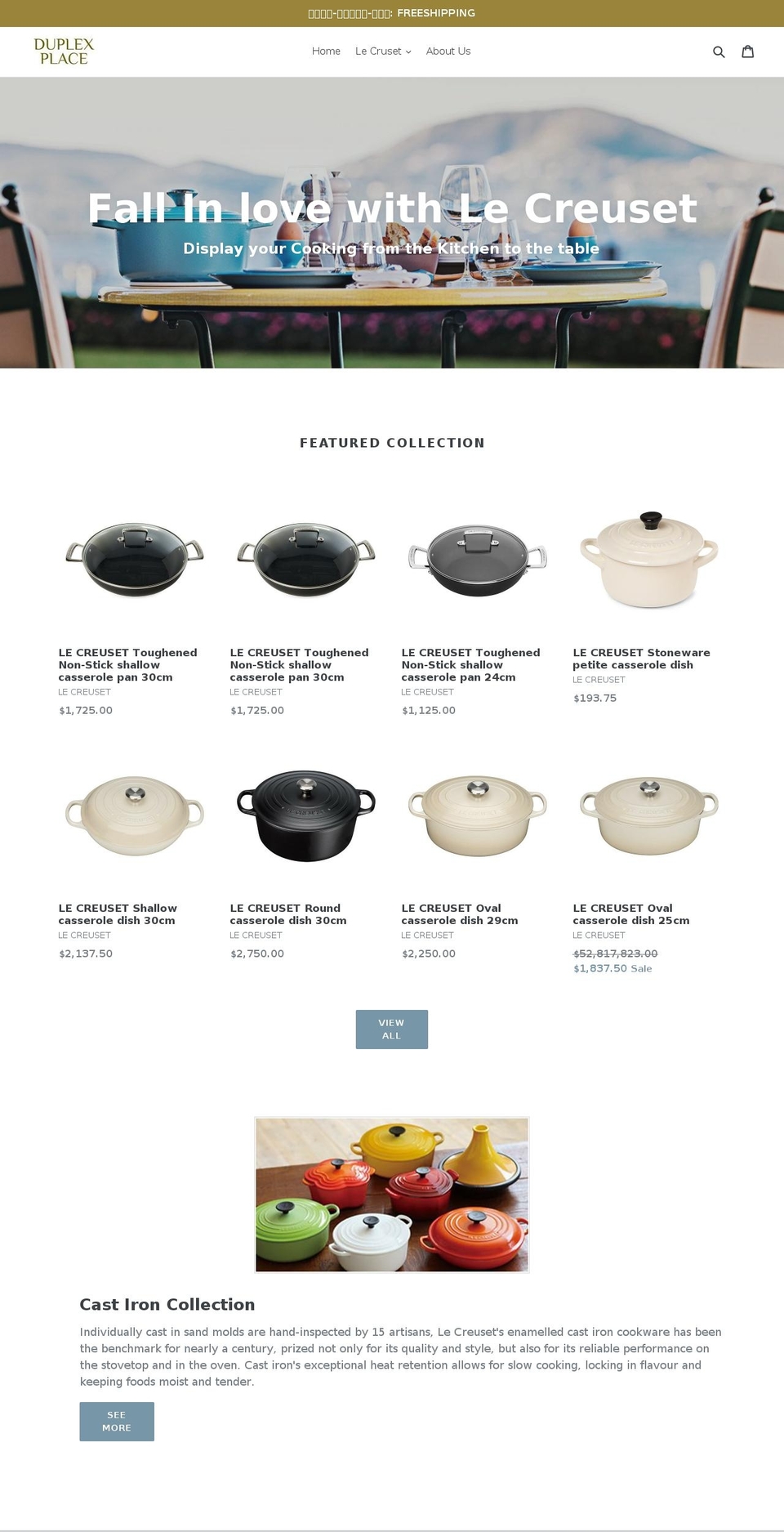 duplexplace.com — Shopify storefront screenshot